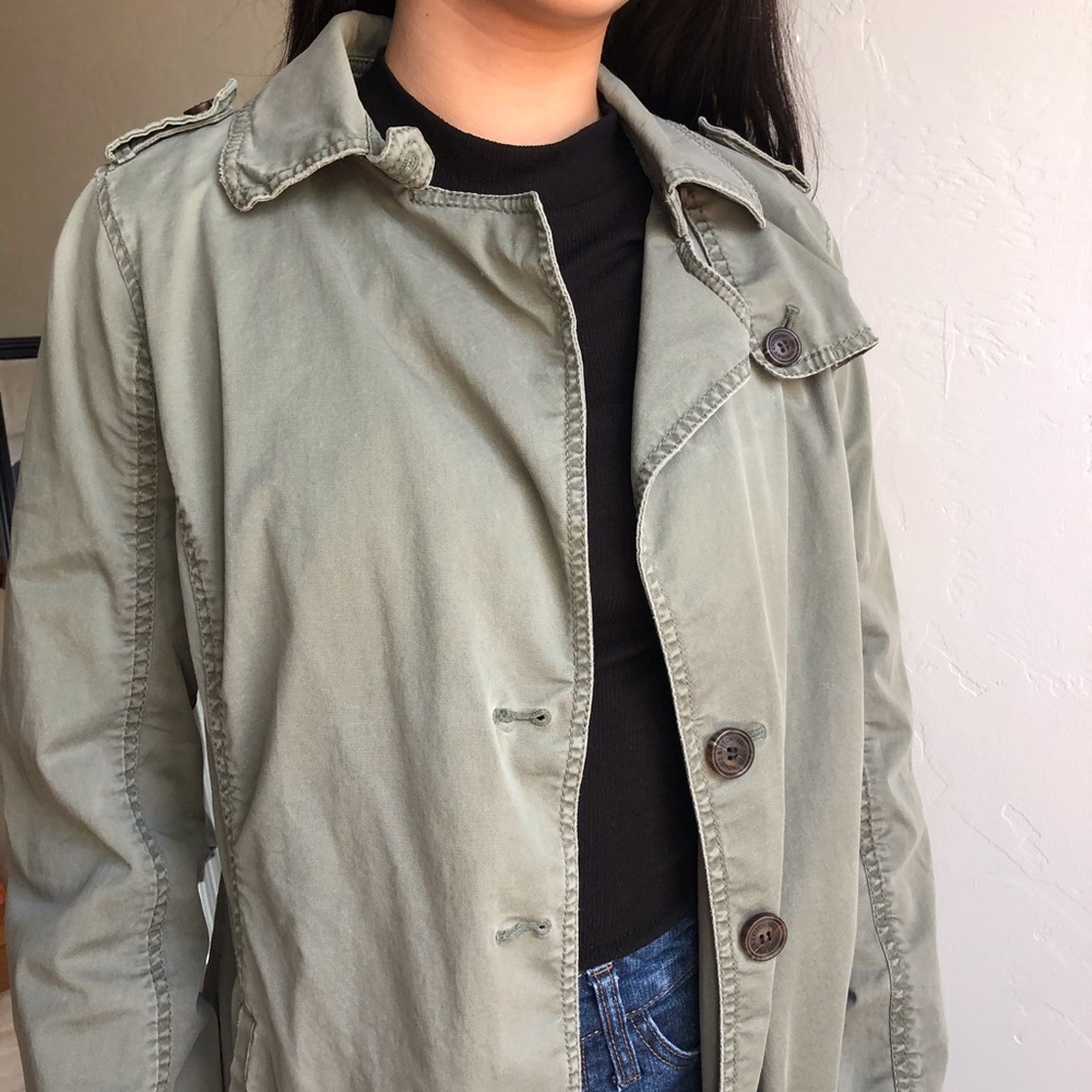 Abercrombie and Fitch Vintage Army Green Jacket - Picture 3 of 4